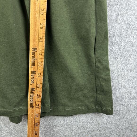 Eshakti Fit Flare Dress Womens Small 6 Olive Green Pockets Cotton Stretch Zip - Picture 11 of 15